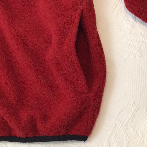 Chaps Ralph Lauren Vintage Zip Up Red Fleecee - Picture 4 of 9